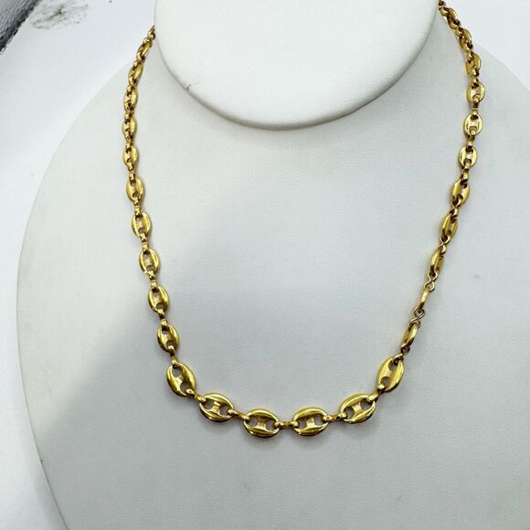 Avon Vintage Gold Tone Mariner Chain Layering Collar 16” - Picture 3 of 9